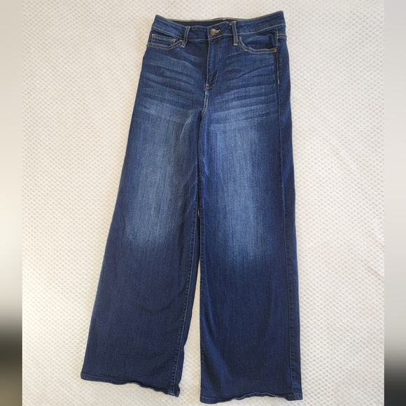 NEW YORK & COMPANY WOMENS WIDE LEG JEANS SIZE 12 - Picture 2 of 14